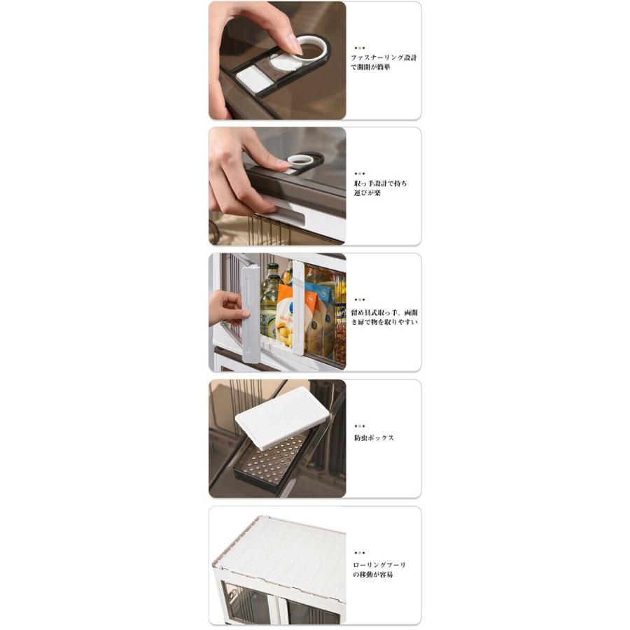 収納ボックス 折り畳み 85L 大容量 フタ付き コロ付き 横開き 透明