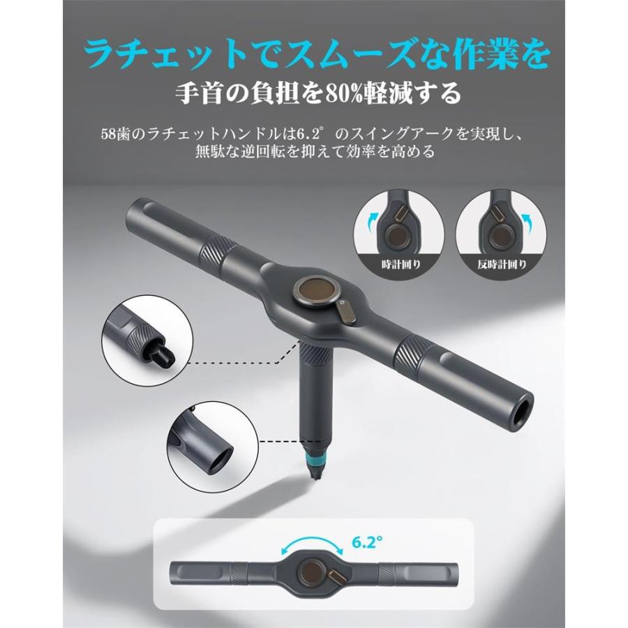 ラチェットドライバー 24in1 ビットセット S2鋼製 マグネット式 精密