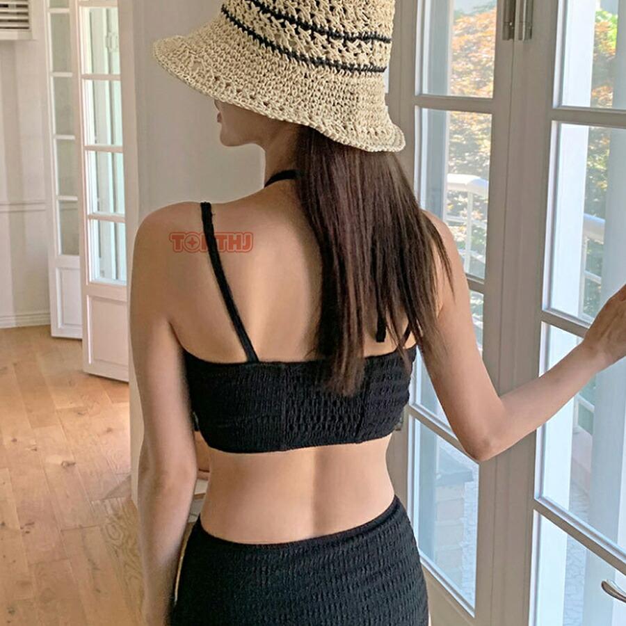 水着 レディース ビキニ セパレート バッククロス クロス紐 ハイ