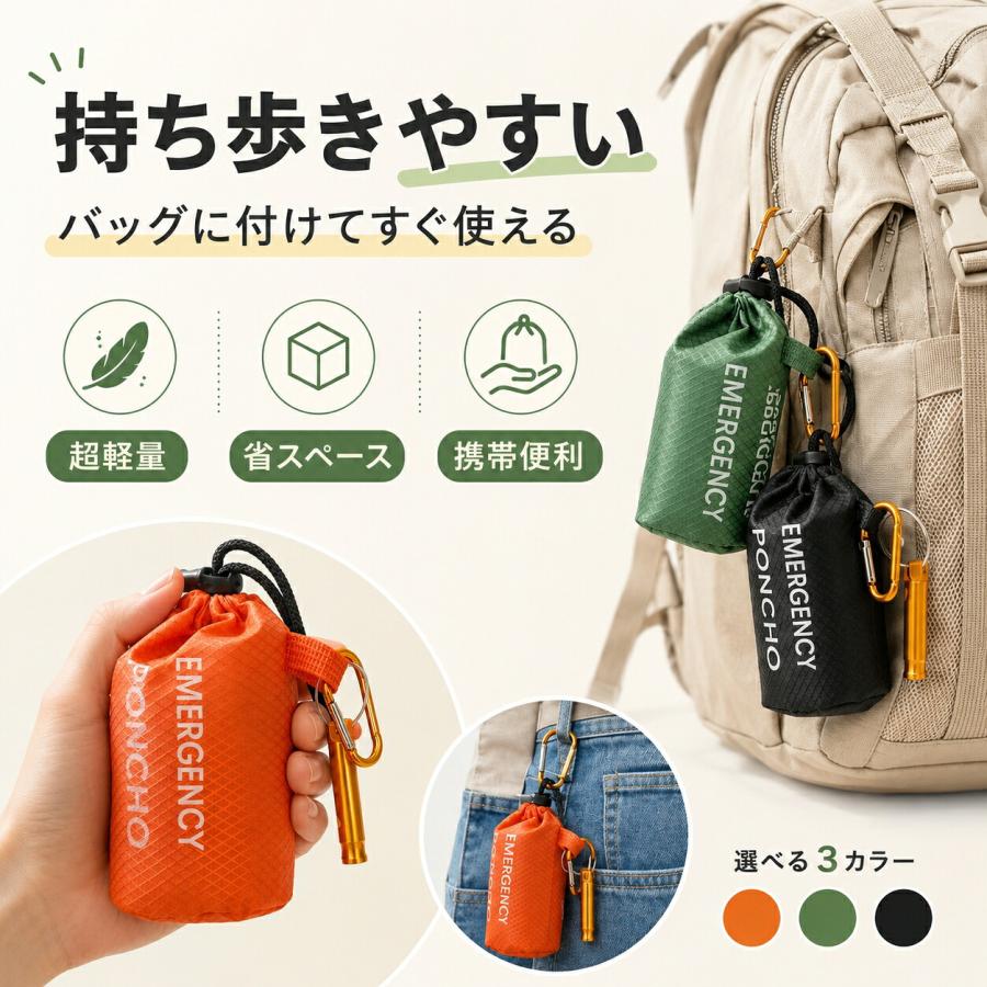 防災ポンチョ エマージェンシーポンチョ ミ加工 防寒 防風 防雨 レイン