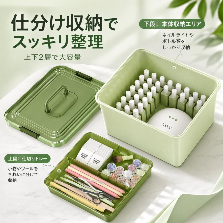 ネイルアート用品 まとめ売り 収納ケース付き ネイルツールボックス ネイル収納ケース ネイルケース ネイルボックス