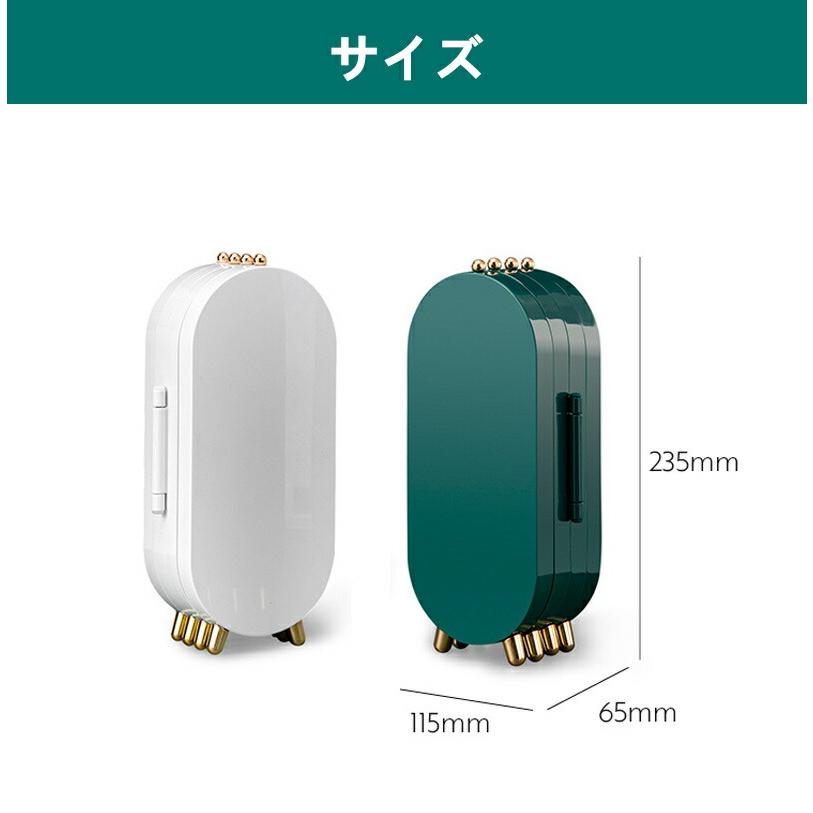 ジュエリーボックス 屏風型 4つ折り 大容量 鏡付き 携帯用 ネックレス