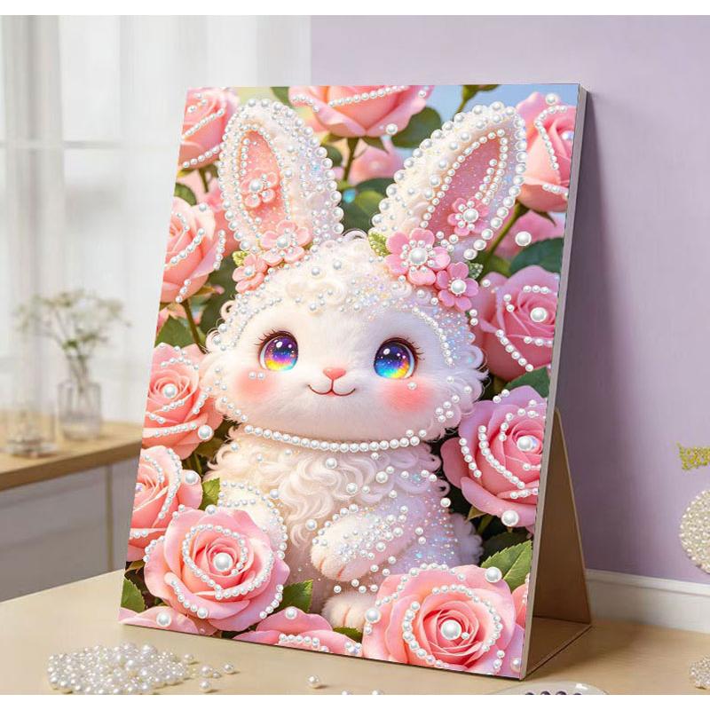 刺繍キット 動物 2点セット パールアート 5D ダイヤモンドアート
