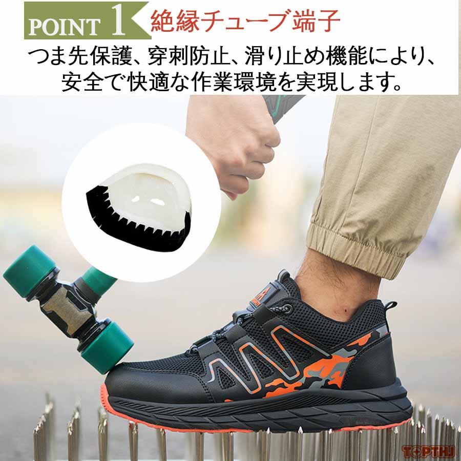 安全靴 絶縁靴 革 作業靴 軽量 通気 耐摩耗 防刺 耐滑 メンズ レザー