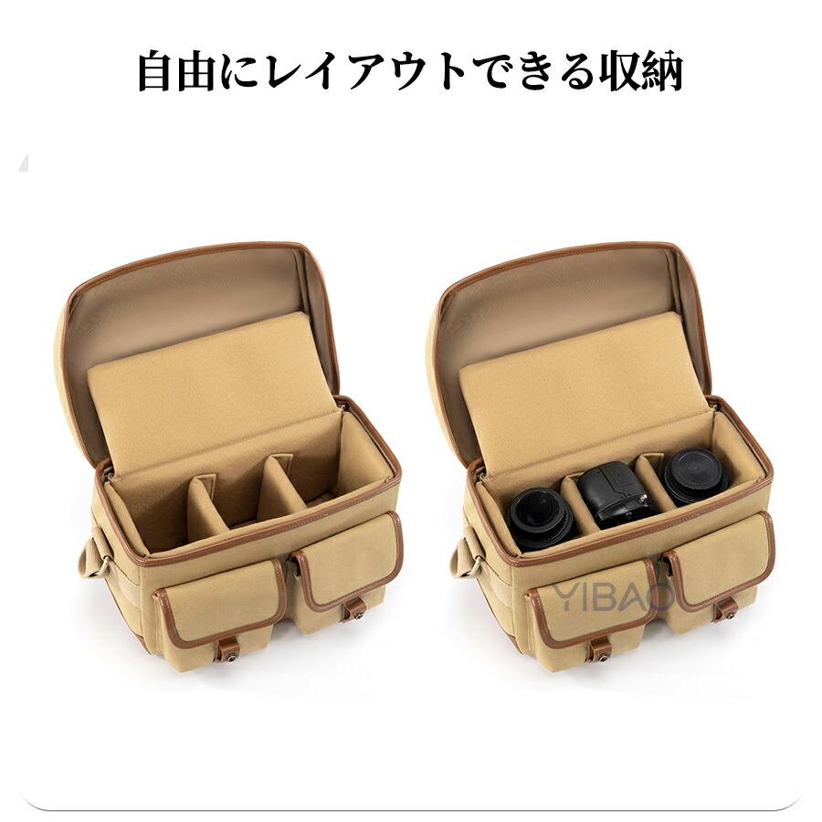 一眼レフ カメラバッグ ショルダーバッグ ショルダー 帆布 レディース