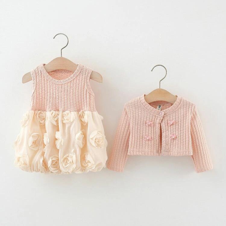 女の子 ボレロ ワンピース セットアップ ニット 子供服 キッズ