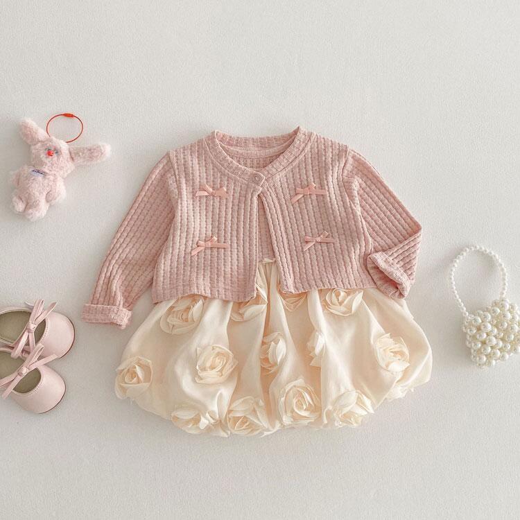 女の子 ボレロ ワンピース セットアップ ニット 子供服 キッズ