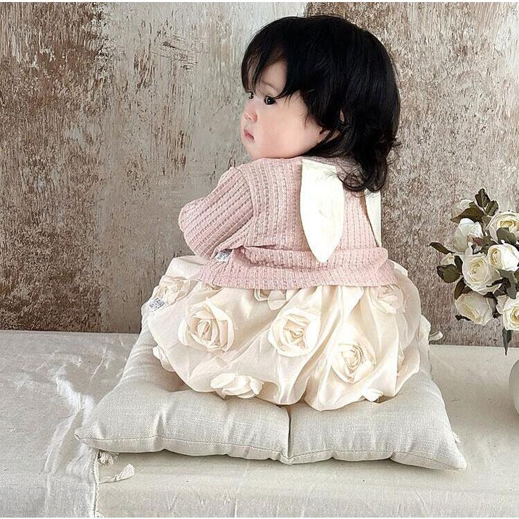 女の子 ボレロ ワンピース セットアップ ニット 子供服 キッズ