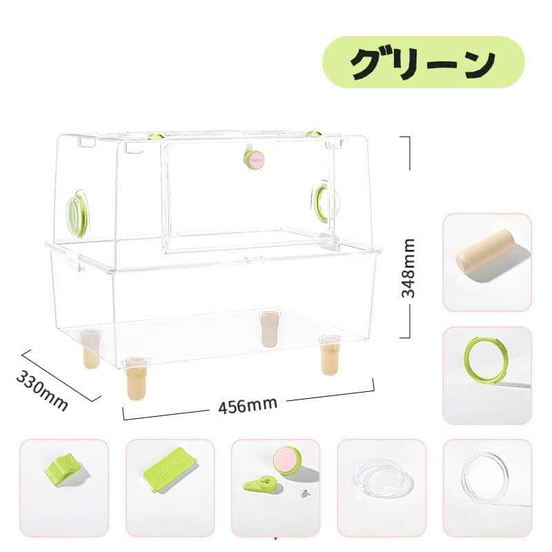 ハムスター ケージ 透明 アクリル製 ハムスターケージ ハウス 飼育