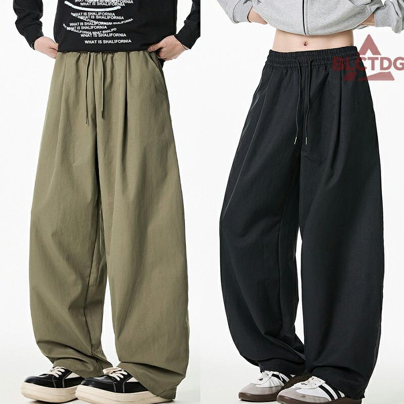 ワイドパンツ メンズ ズボン スラックス ストリートパンツ 大きい