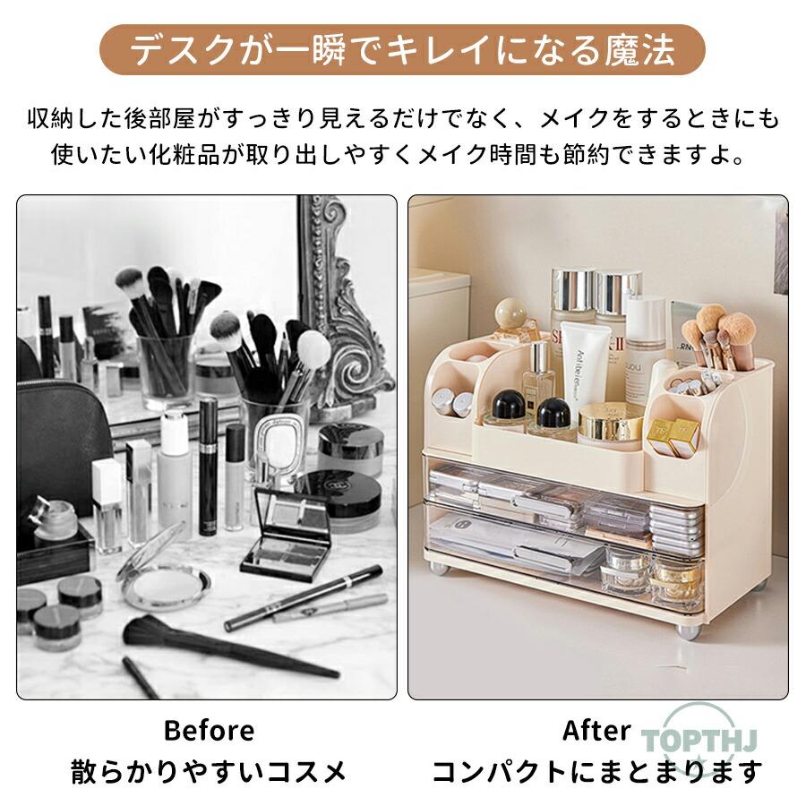 メイクボックス コスメボックス 大容量 化粧品 収納 ケース クリア