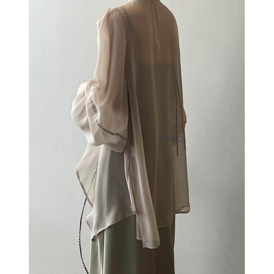 ロングカーディガン レディース シフォンカーディガン 夏 ロング