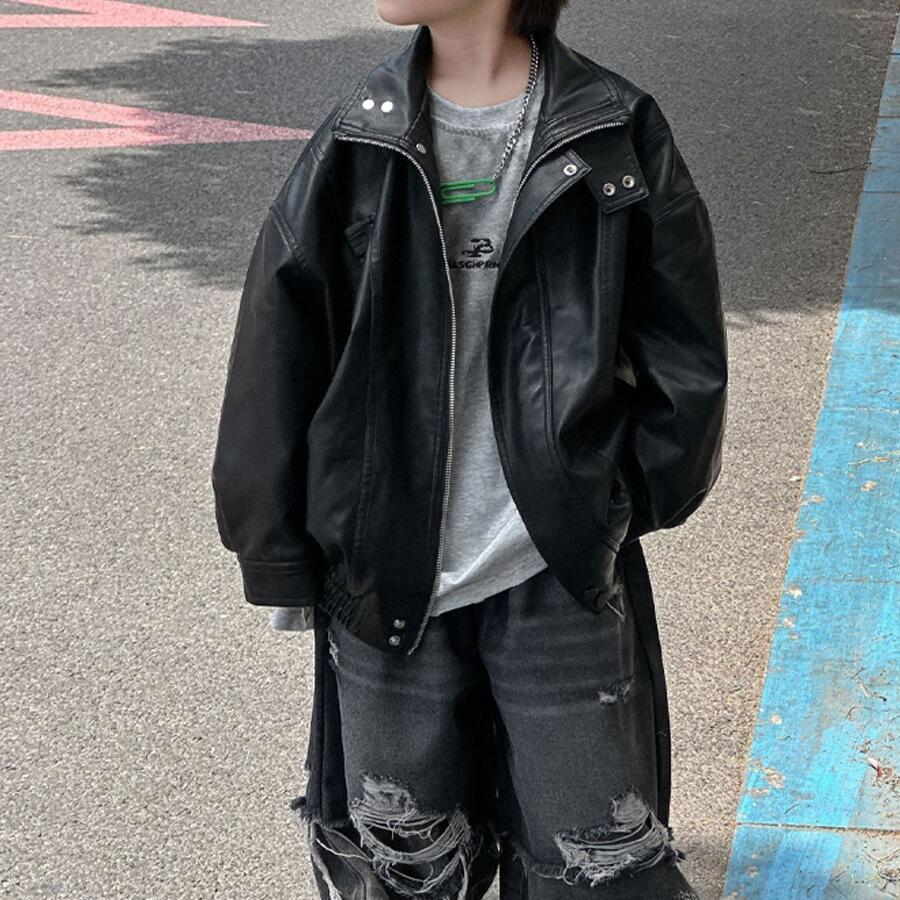 ジャケット 子供服 キッズ 男の子 女の子 ビッグシルエット 上品 細