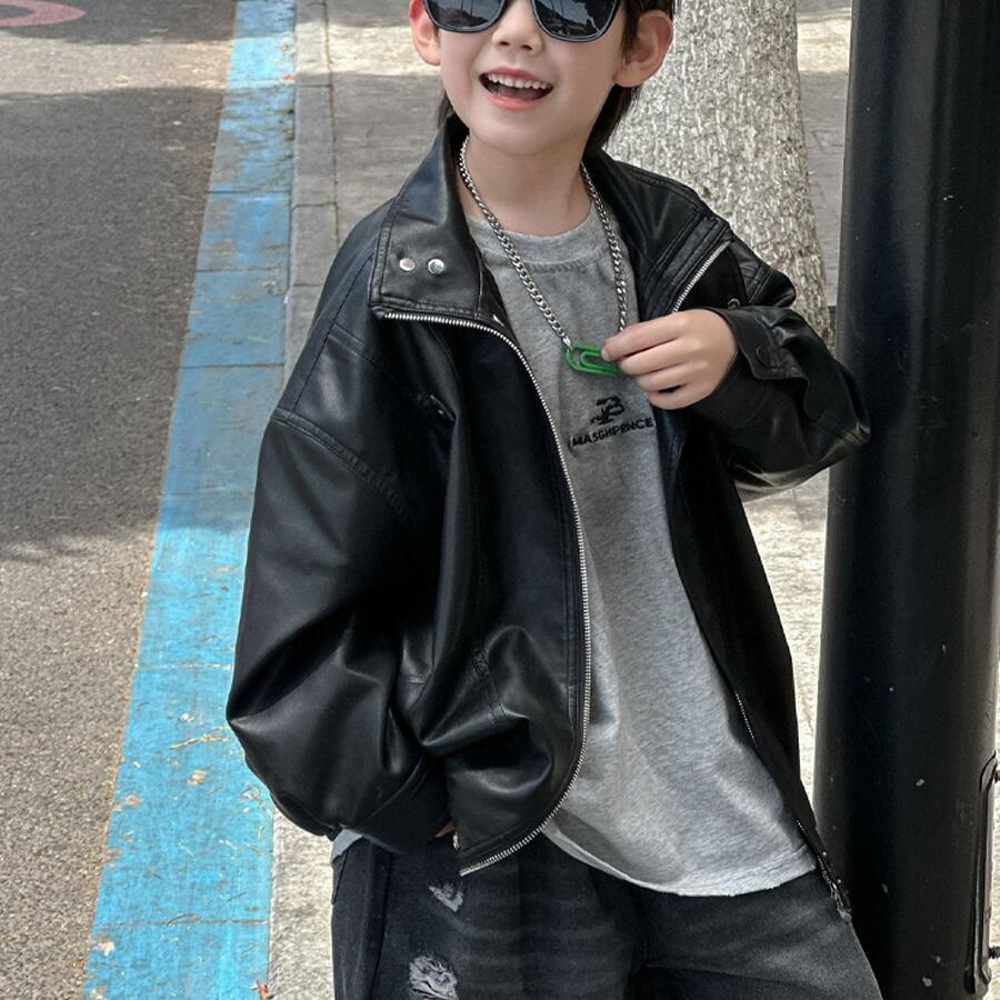 ジャケット 子供服 キッズ 男の子 女の子 ビッグシルエット 上品 細