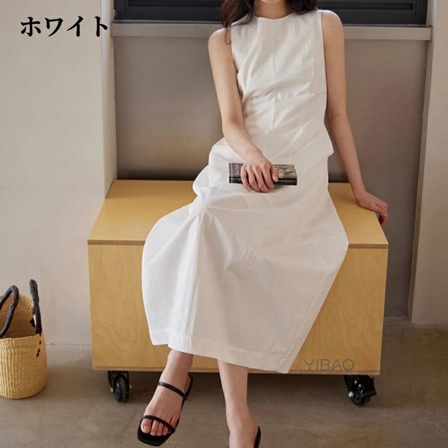 ノースリーブ ワンピース 夏 ロングワンピース キャミソール