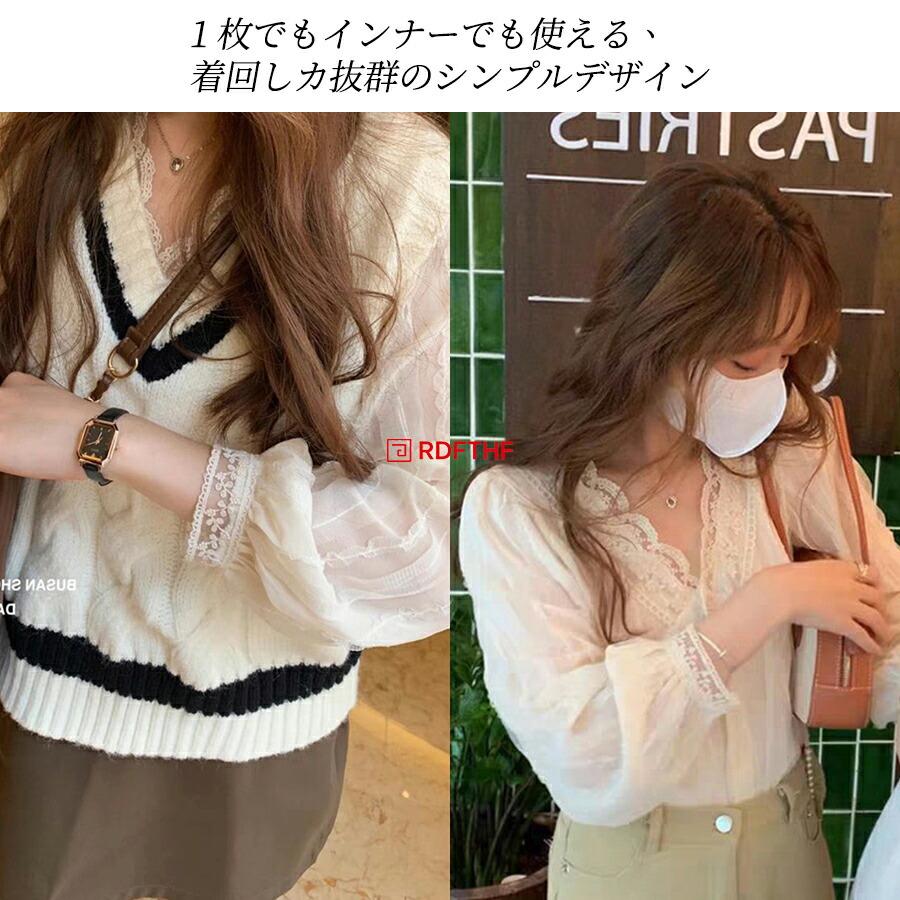 シフォンブラウス 七分袖 レディース シフォン ブラウス 長袖s m l xl