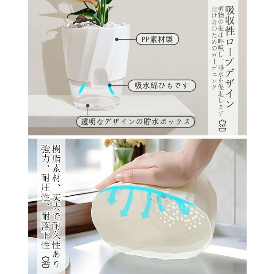 給水プランター 植木鉢 自動給水 自己給水 水耕栽培 観葉植物 底面給水