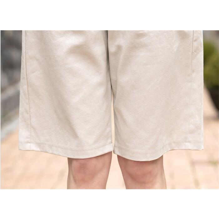 ハーフパンツ 半ズボン 膝丈 レディース ボトムス ウエストゴム
