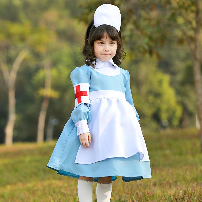子供 ハロウィン衣装 看護婦 看護師 ナース服 コスプレ 子供服 女の子 4点セットクラシカルナース コスチューム 看護士 制服 可愛い 衣装 ...