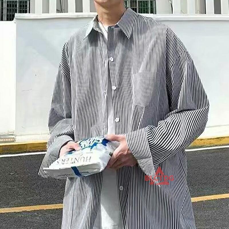 ストライプ 長袖シャツ 楽天市場】ストライプシャツ メンズ 通販 長袖シャツ ストライプ 長袖