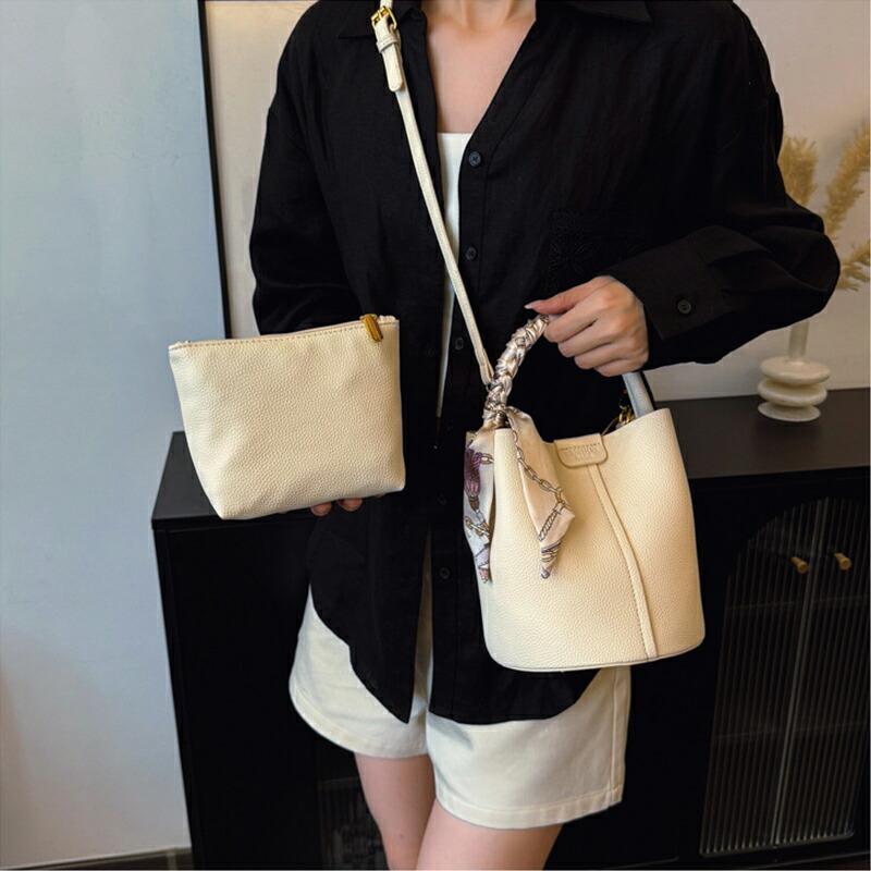 爆買い バッグインバッグ付 本革 キューブバッグ キューブ型バッグ