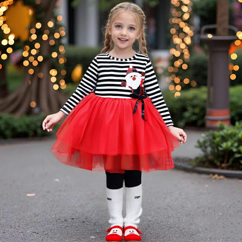 ワンピース サンタ セーター クリスマス 子供服 女の子 ドレス 衣装