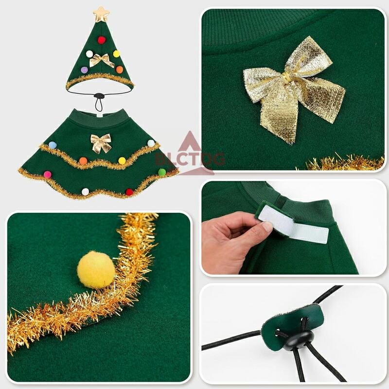 サンタ マント クリスマス 犬 ペット 服 用 子犬 衣装 ドレス ツリー