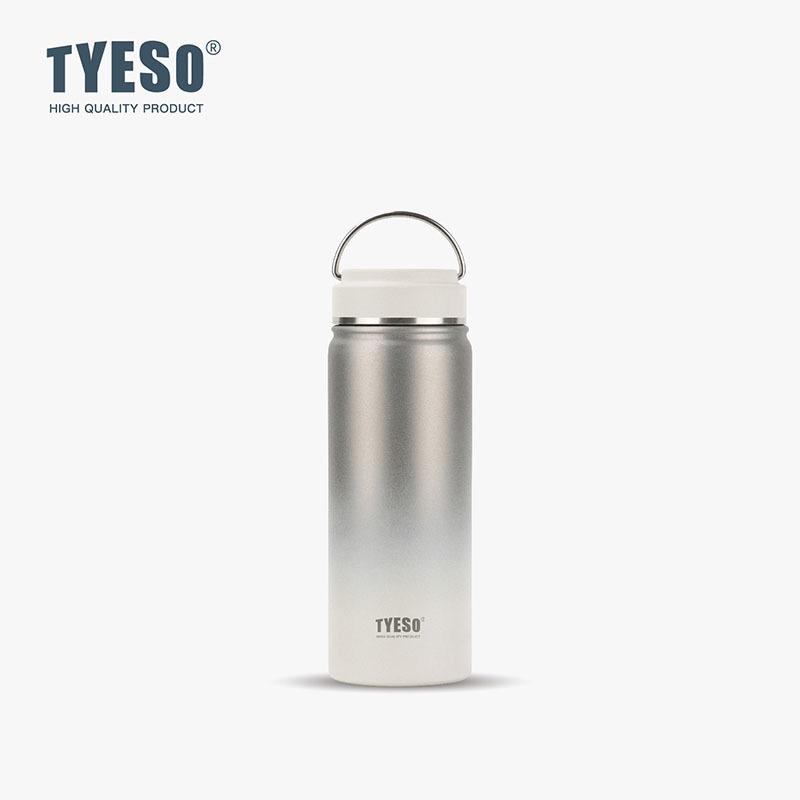 OFF-WHITE 水筒 ／ウォーターボトル　グレー TYESO 水筒 ウォーターボトル 530ml 750ml 保温 保冷 ステンレスボトル