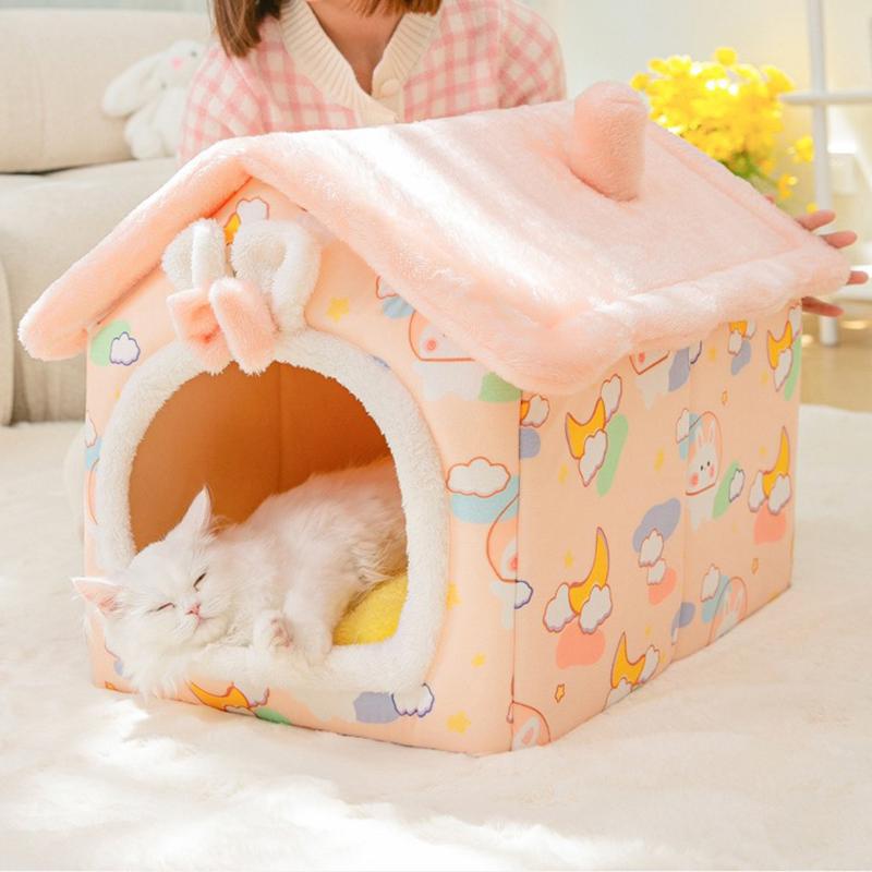 ドーム型 犬猫用ベッド ペットハウス 暖かい ペットベッド 犬の巣