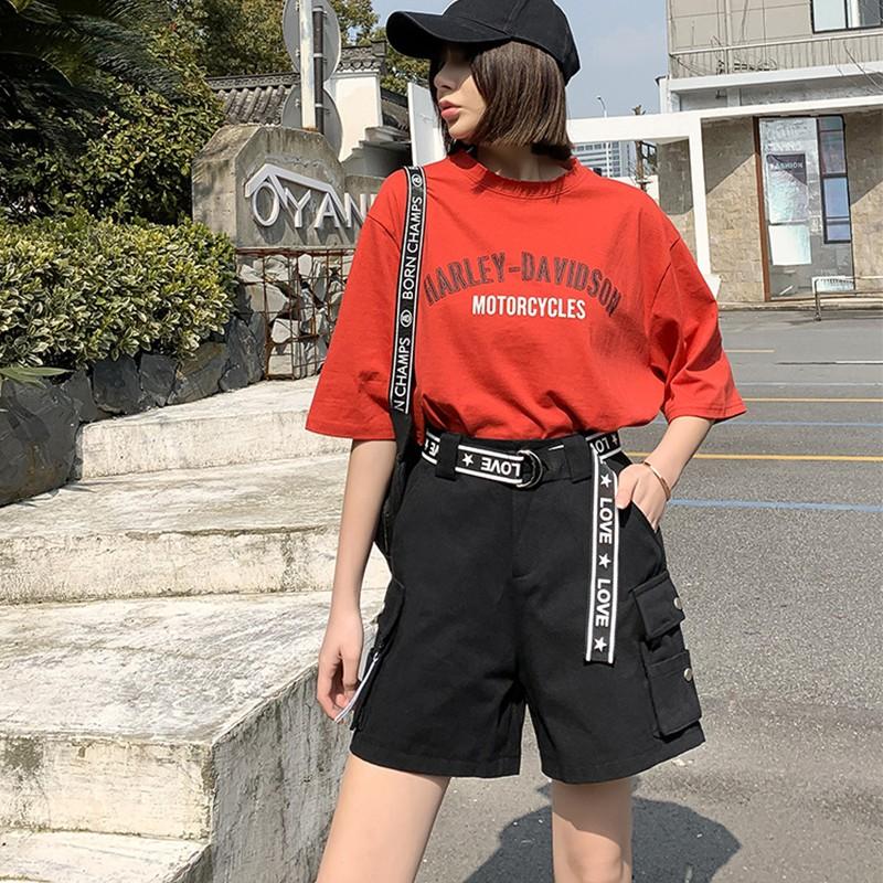 カーゴパンツ ハーフパンツ レディース ショートパンツ 韓国ファッション 短パン ワイドレッグパンツ Bf風 原宿系 半ズボン ゆるい ボトムス スポーツ 夏 Dk6 Aquadoor 通販 Yahoo ショッピング