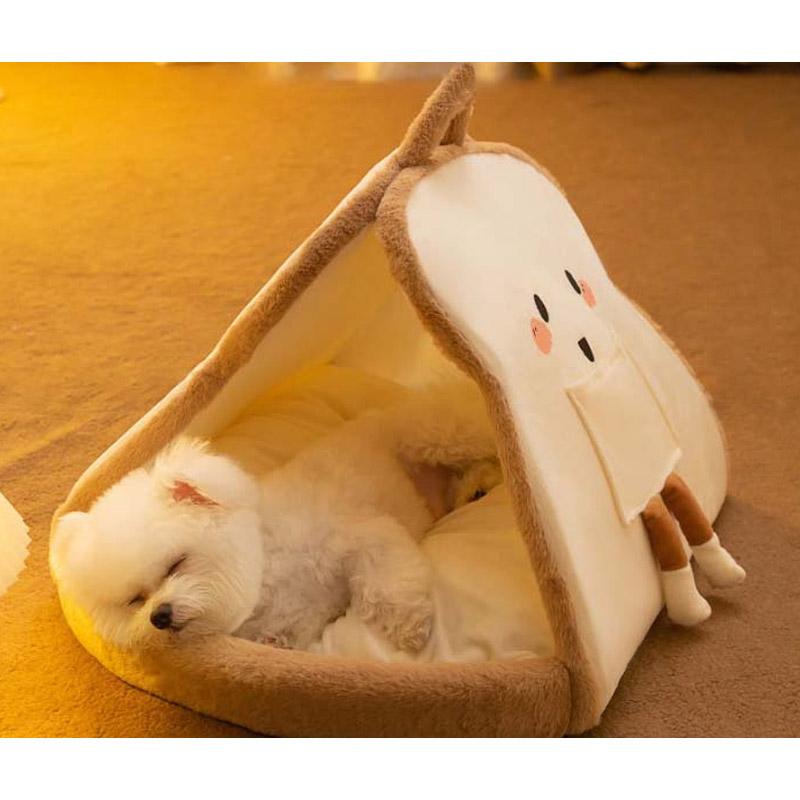 ペットベッド ペットハウス ドーム型 パン 冬 猫犬用ベッド ペット