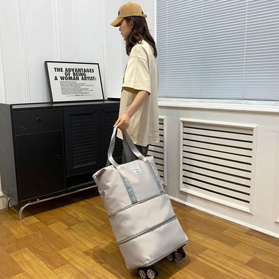 ボストンバッグ 軽量 拡張可 旅行バッグ 3way レディース キャスター