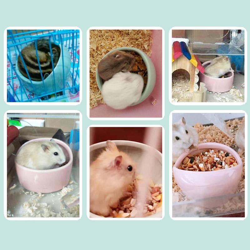 2個セット】ハムスター 小動物用 水飲み 餌入れ 陶器 ハリネズミ えさ