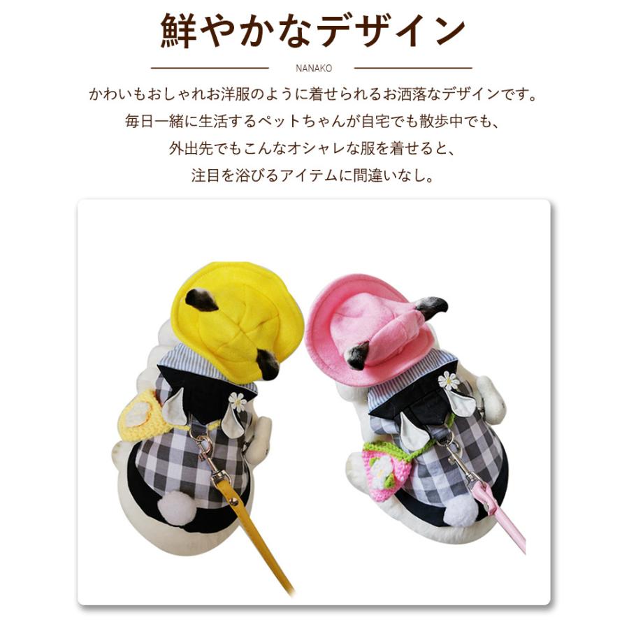 うさぎ用 ペット服 リードセット 可愛い 小動物 ウサギ お散歩