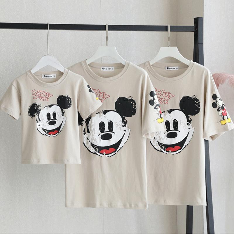 親子ペアルック 親子ペア Tシャツ 半袖 ミッキー柄 トップス 親子お揃い 兄弟 お揃い 春夏 パパ ママ キッズ 子供服 レディース メンズ カジュアル 親子服 Qzz232 Aquadoor 通販 Yahoo ショッピング