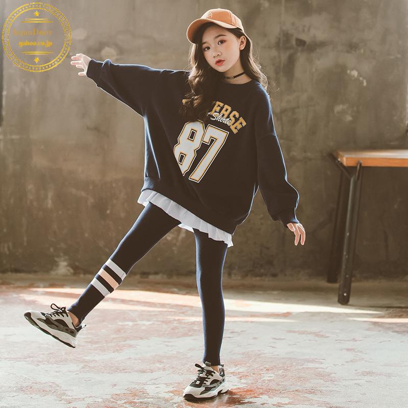 韓国子供服 セットアップ 上下セット キッズ ジュニア Tシャツ 秋冬 スウェット パーカー パンツ 長袖 裏起毛 おしゃれ 女の子 可愛い 通学 裹毛なし 裹毛あり Tzn56 Aquadoor 通販 Yahoo ショッピング