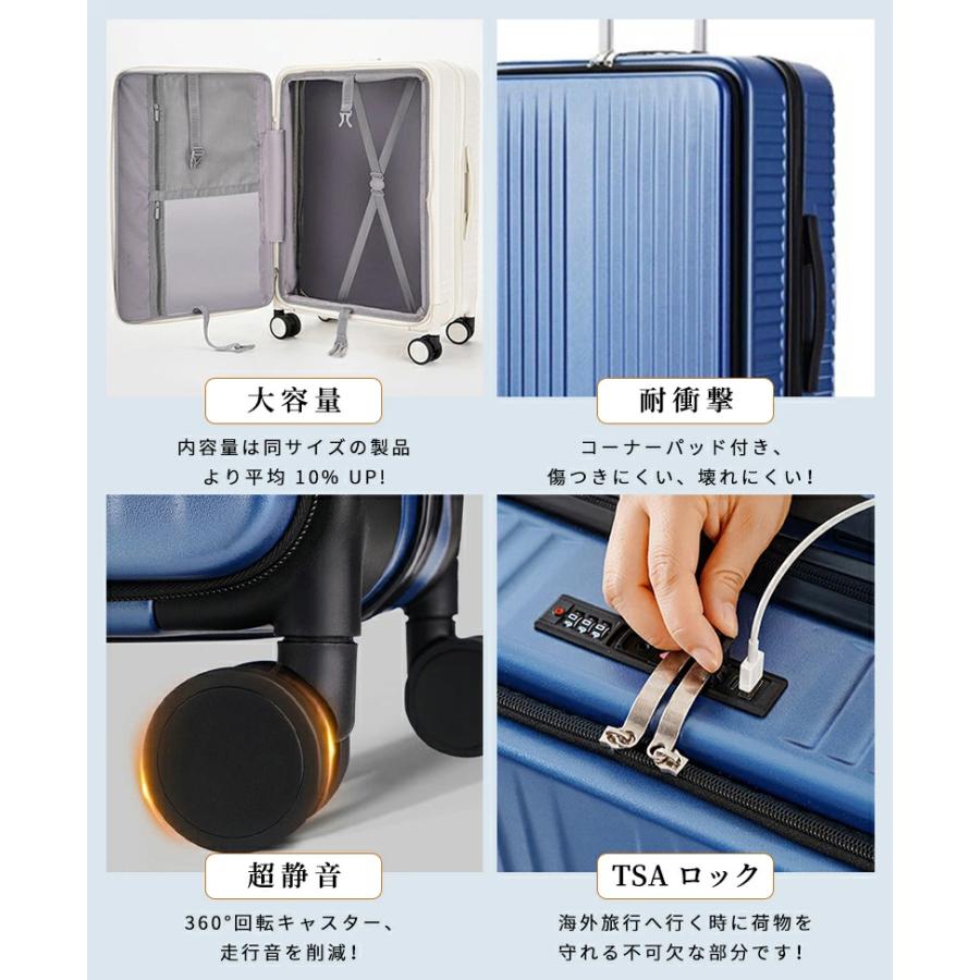 スーツケース キャリーケース 耐衝撃 TSAロック機能 キャリーバッグ