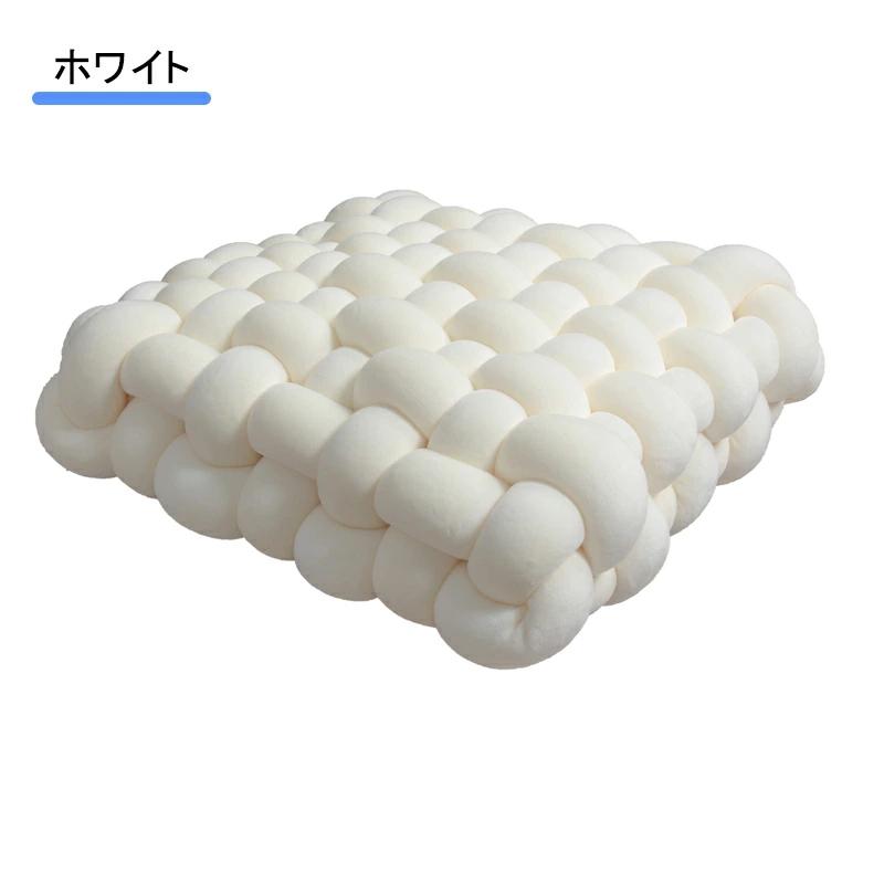 手編み クッション 座布団 チャンキーニット コンパクトクッション