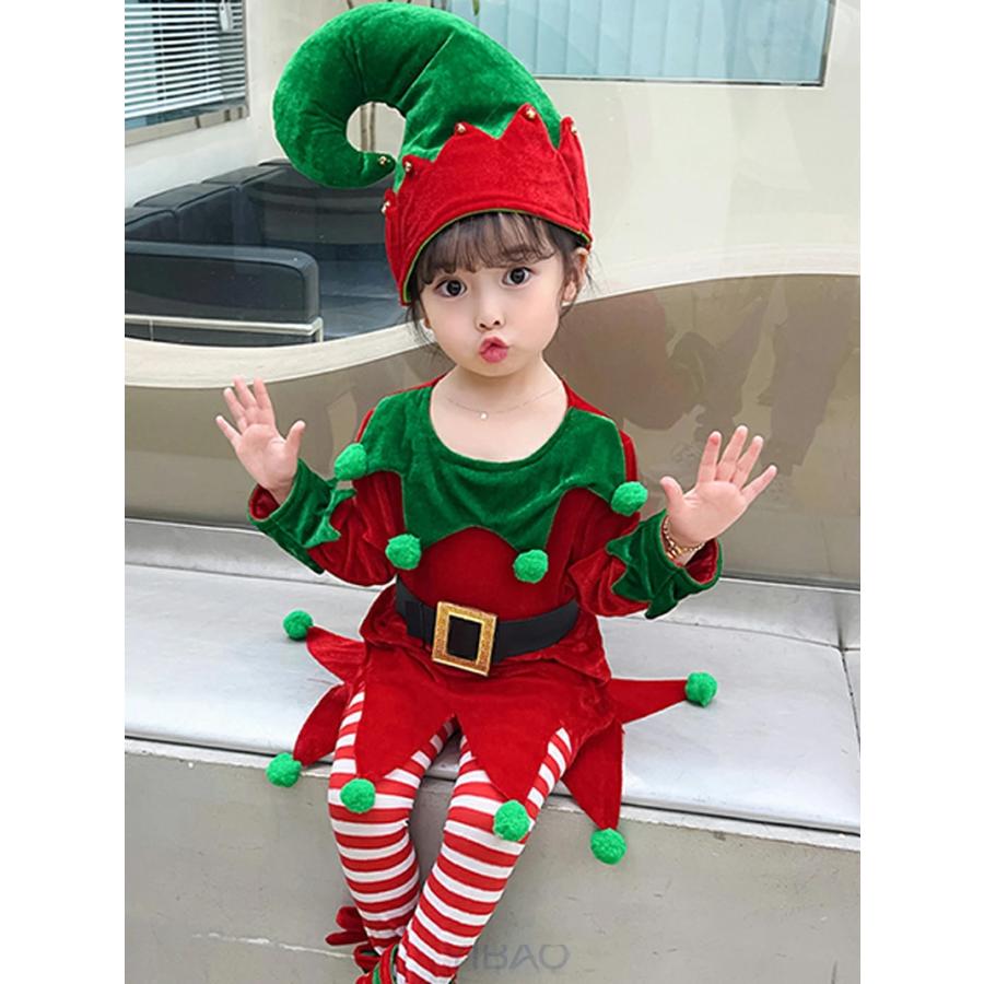 ハロウィン 衣装 仮装 クリスマス 演出服 コスプレ エルフ 可愛い 3点 