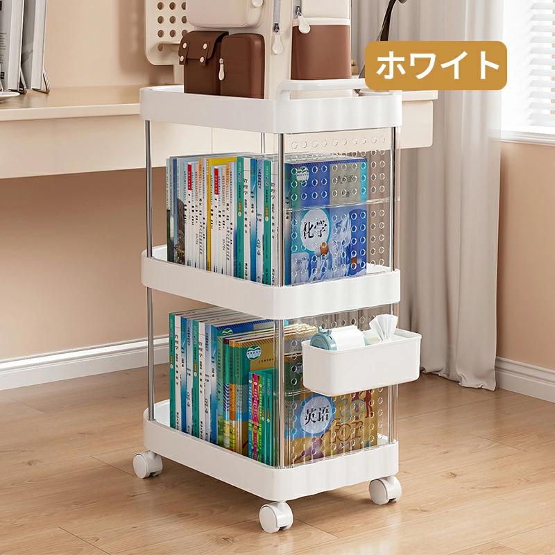 送料無料　キッチンワゴン ステンレスワゴン 3段 キャスター付 キッチンワゴン 3段 キャスター付き ストッパー付き 収納ワゴン 3段