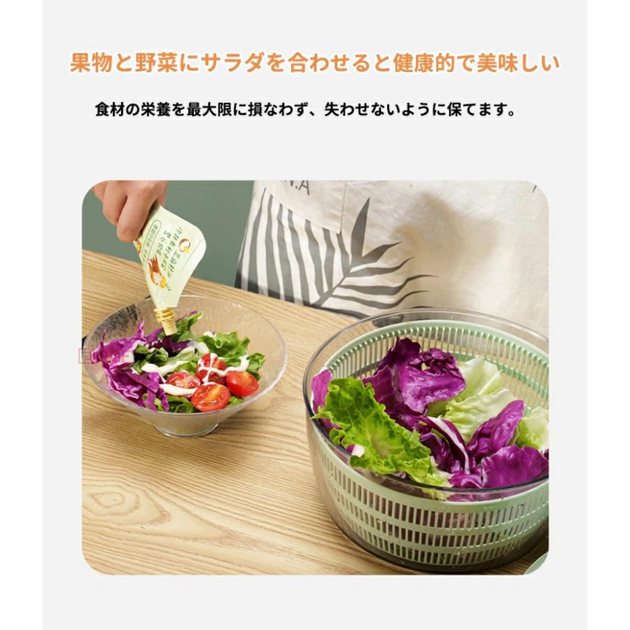 サラダスピナー 野菜 サラダ ボウル ザル ざる 手動 回転式 生野菜