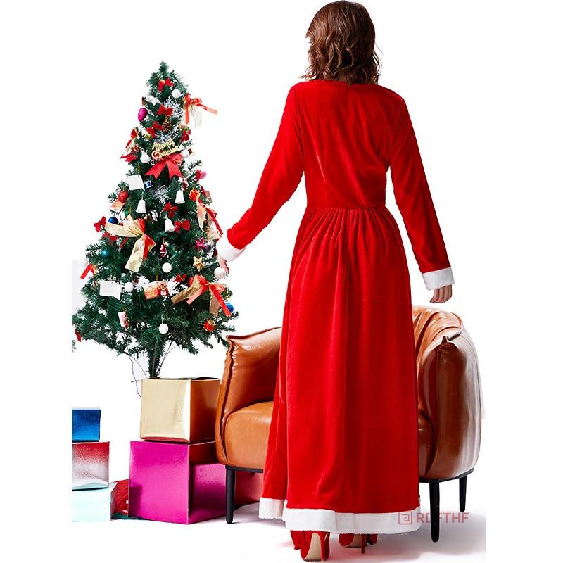 新品⭐️フリーサイズ サンタコス フード付き ボリューム ワンピース クリスマス 爆買い クリスマス サンタ コスプレ 衣装 レディース ロング ドレス