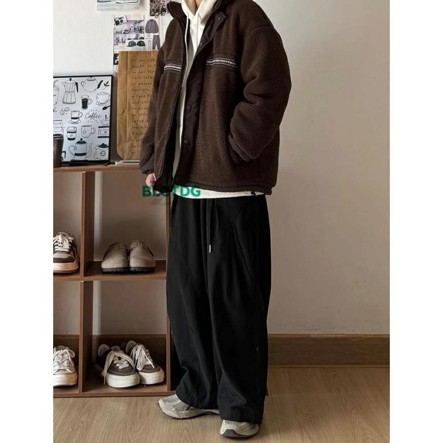 カーゴパンツ メンズ ワイドパンツ サルエルパンツ 無地 イージー