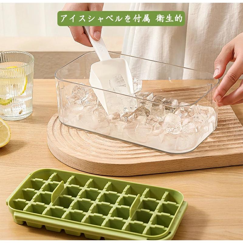 製氷皿 製氷器 製氷機 氷作る容器 1段 2段 大容量 四角氷 家庭用 32 64