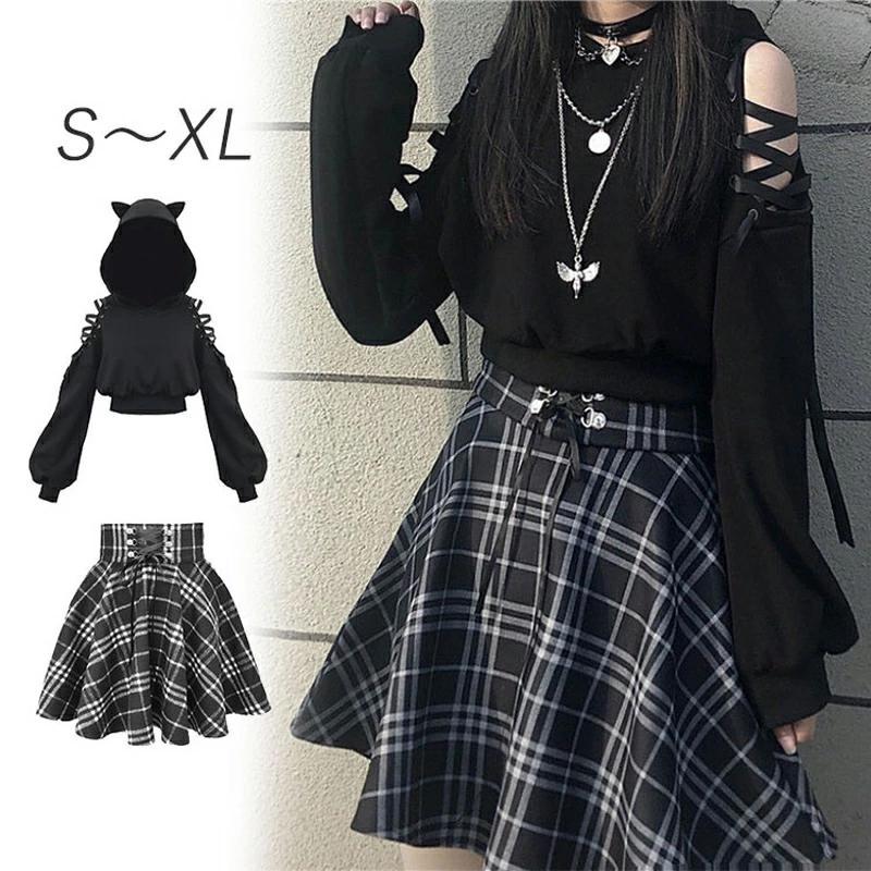 超人気 ミニスカート レディース 女の子 スカート チェック柄 猫耳