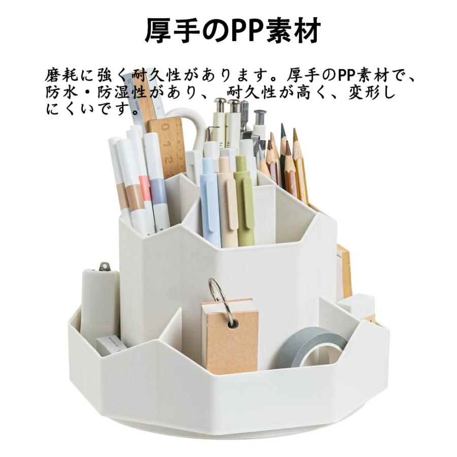 ペンスタンド ペン立て ペンホルダー ペン入れ 360度 回転 デスク収納