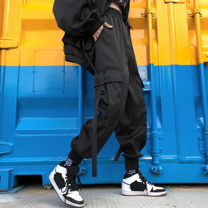 カーゴパンツ レディース ワイドパンツ ストレート パンツ ハイウエスト ボトムス 原宿風 Bf風 ヒップホップ ダンス衣装 韓国ファッション ストリート 人気激安