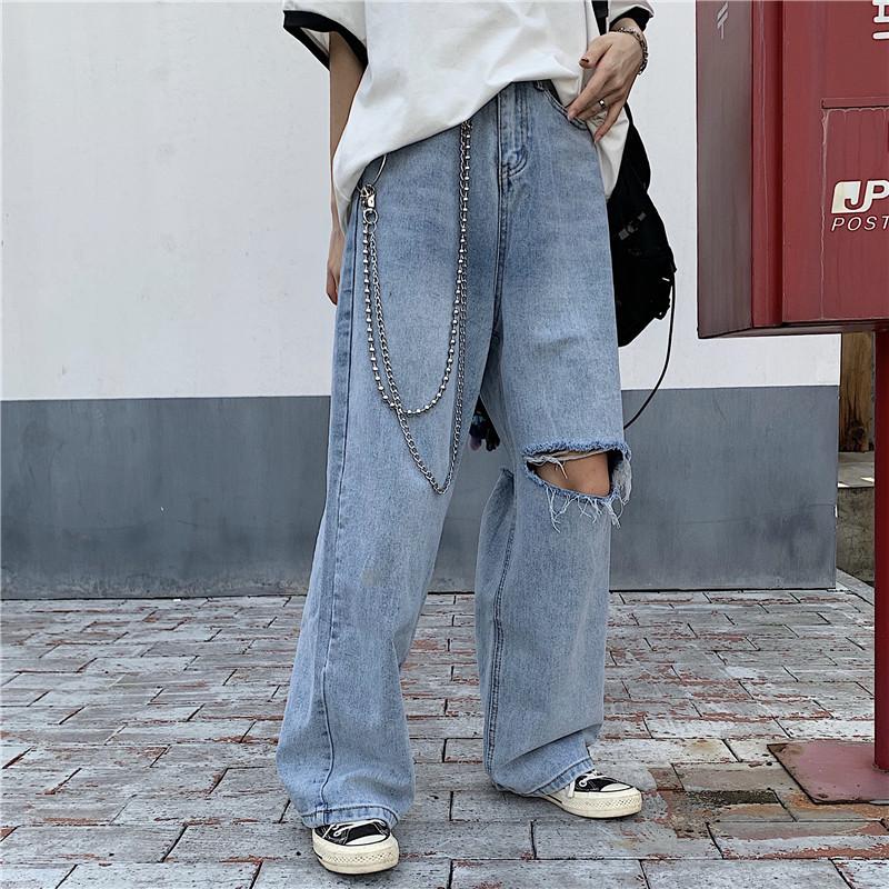 ジーンズ メンズ レディース デニム パンツ ワイドパンツ ストレート ハイウエスト ボトムス Bf風 原宿系 ダンス衣装 韓国ファッション ゆるい ストリート 秋 後払い手数料無料