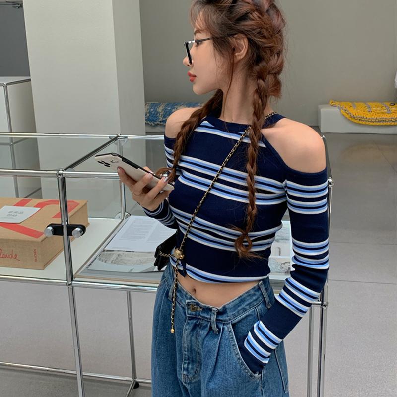 ダンス衣装 Ds ストリート系 長袖 ヒップホップ レディース トップス 韓国 カットソー 韓国ファッション 乳牛 へそ出し