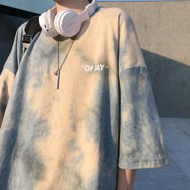 Tシャツ レディース タイダイ柄 半袖 夏 ゆるい トップス 韓国ファッション 原宿系 Bf風 ヒップホップ ダンス ストリート風 カジュアル Yst2 Aquadoor 通販 Yahoo ショッピング